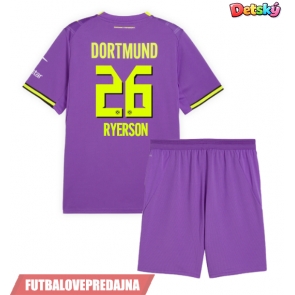 Lacne Dětský Futbalové dres Borussia Dortmund Julian Ryerson #26 2026-27 Krátky Rukáv - Tretina (+ trenírky)